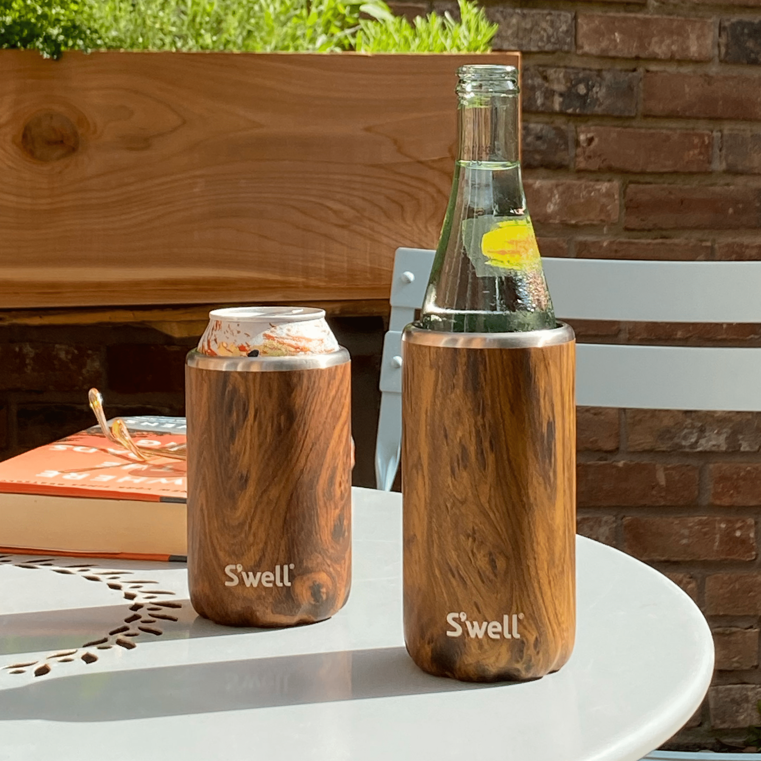Slim Drink Chiller | 12oz Teakwood