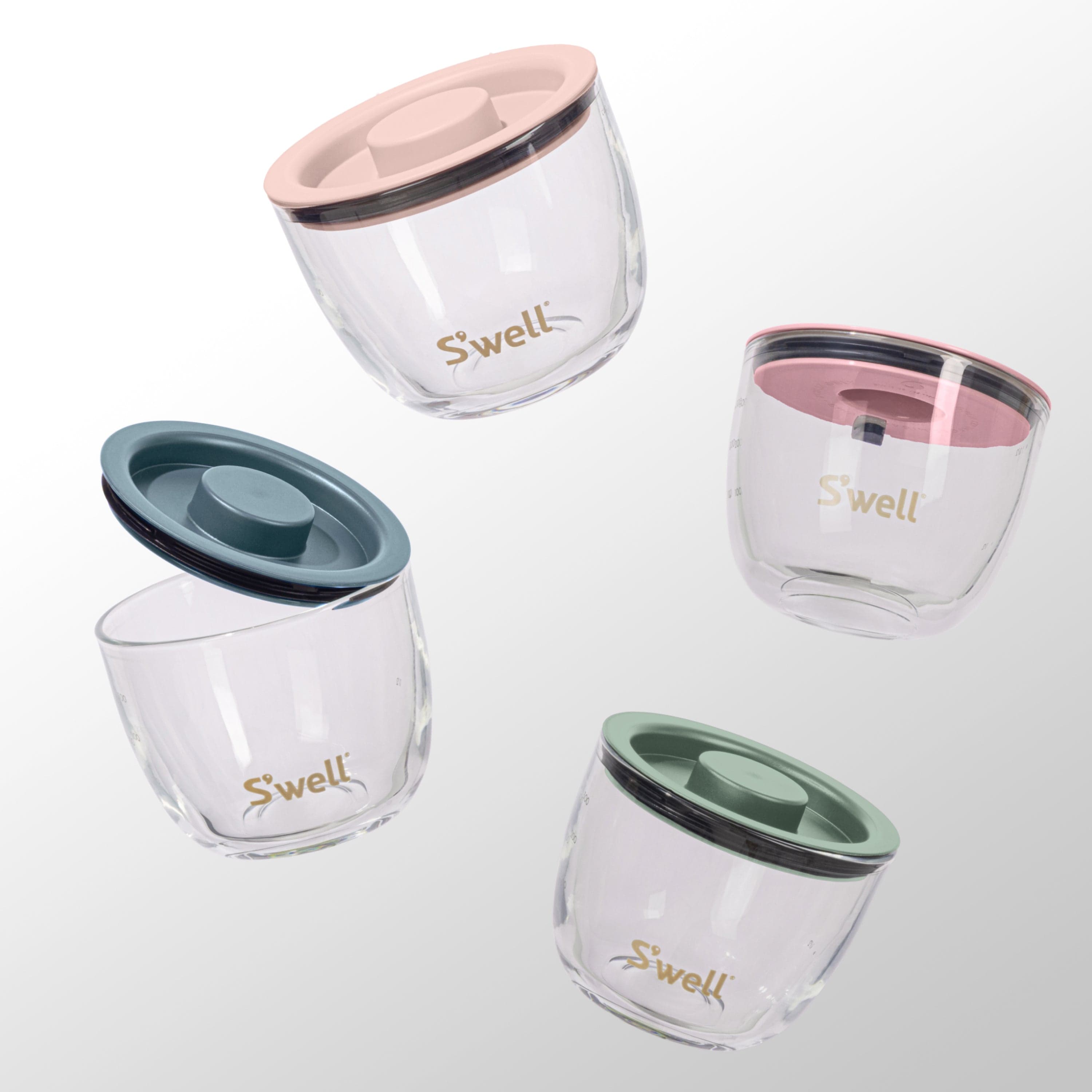 Glass Prep Bowl Set | 12oz Vintage Pastels