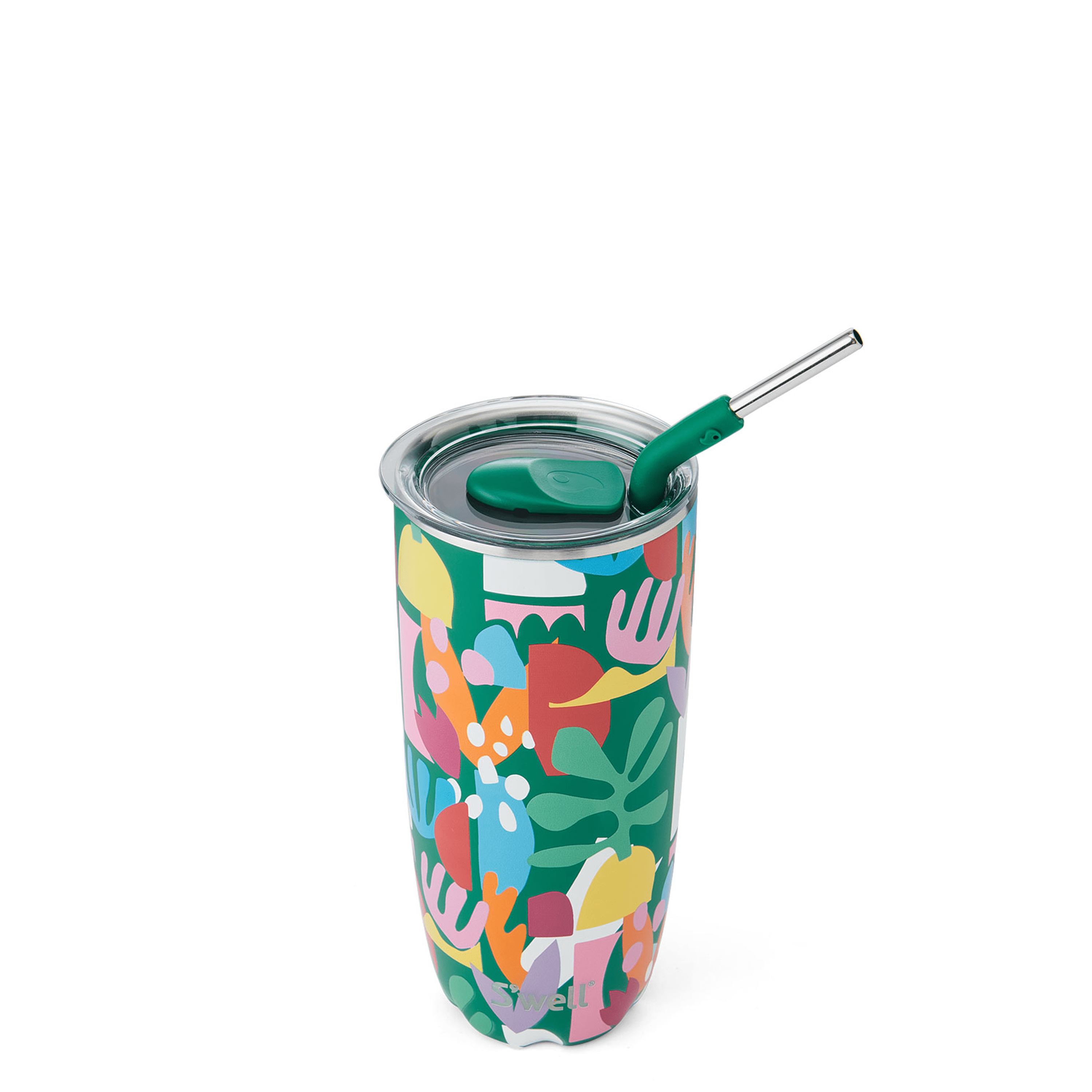 Tumbler with Straw | 24oz Paper Cutouts