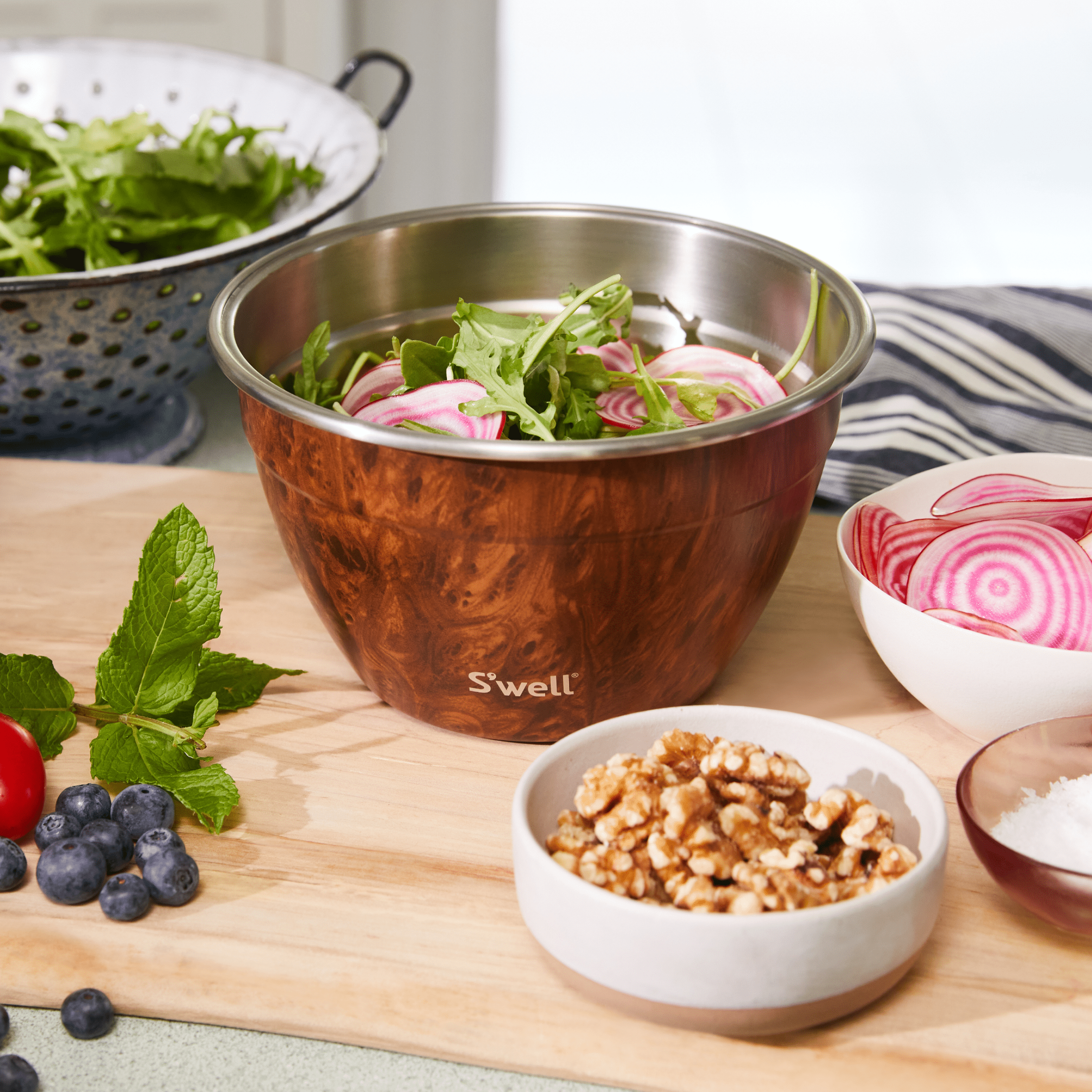 Salad Bowl Kit | 64oz Teakwood