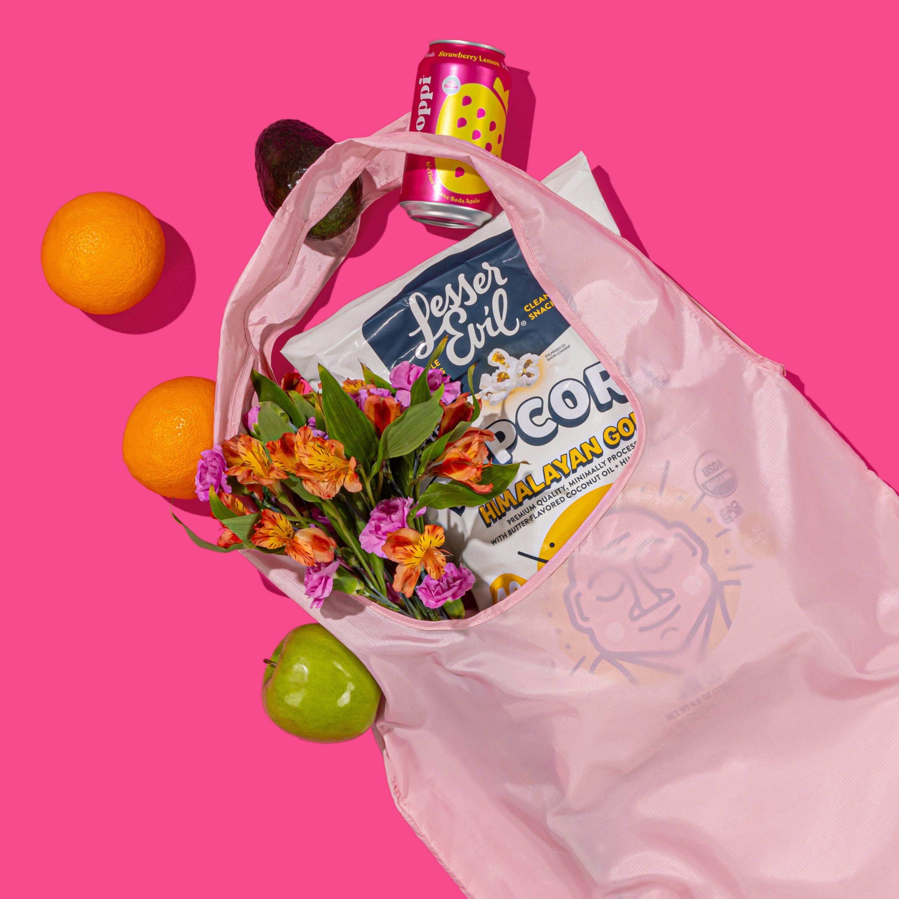 Droplet Tote | Pink Topaz Glitter