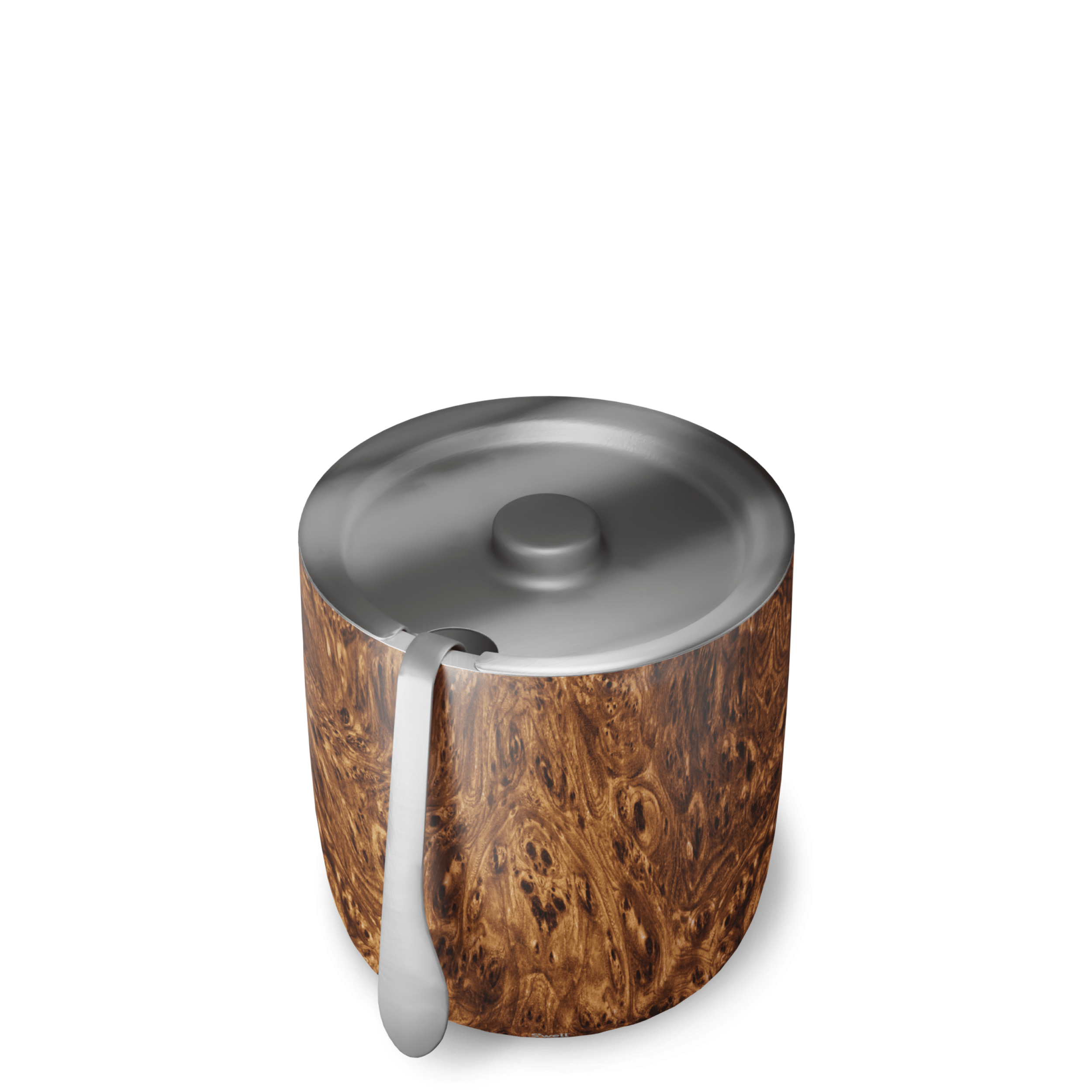 Ice Bucket + Tongs | 68oz Teakwood