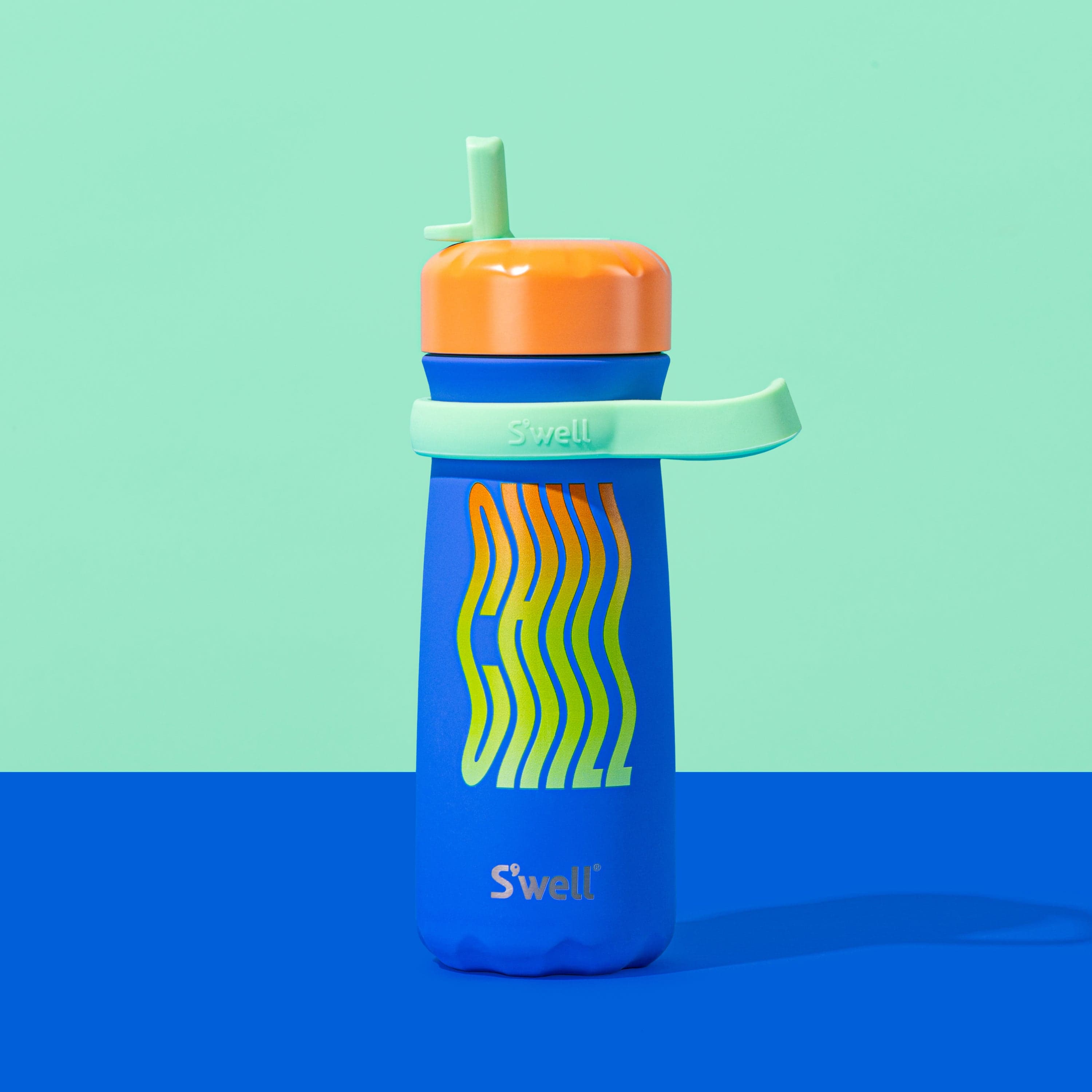 Traveler with Flip Straw Lid | 16oz Blue Chill