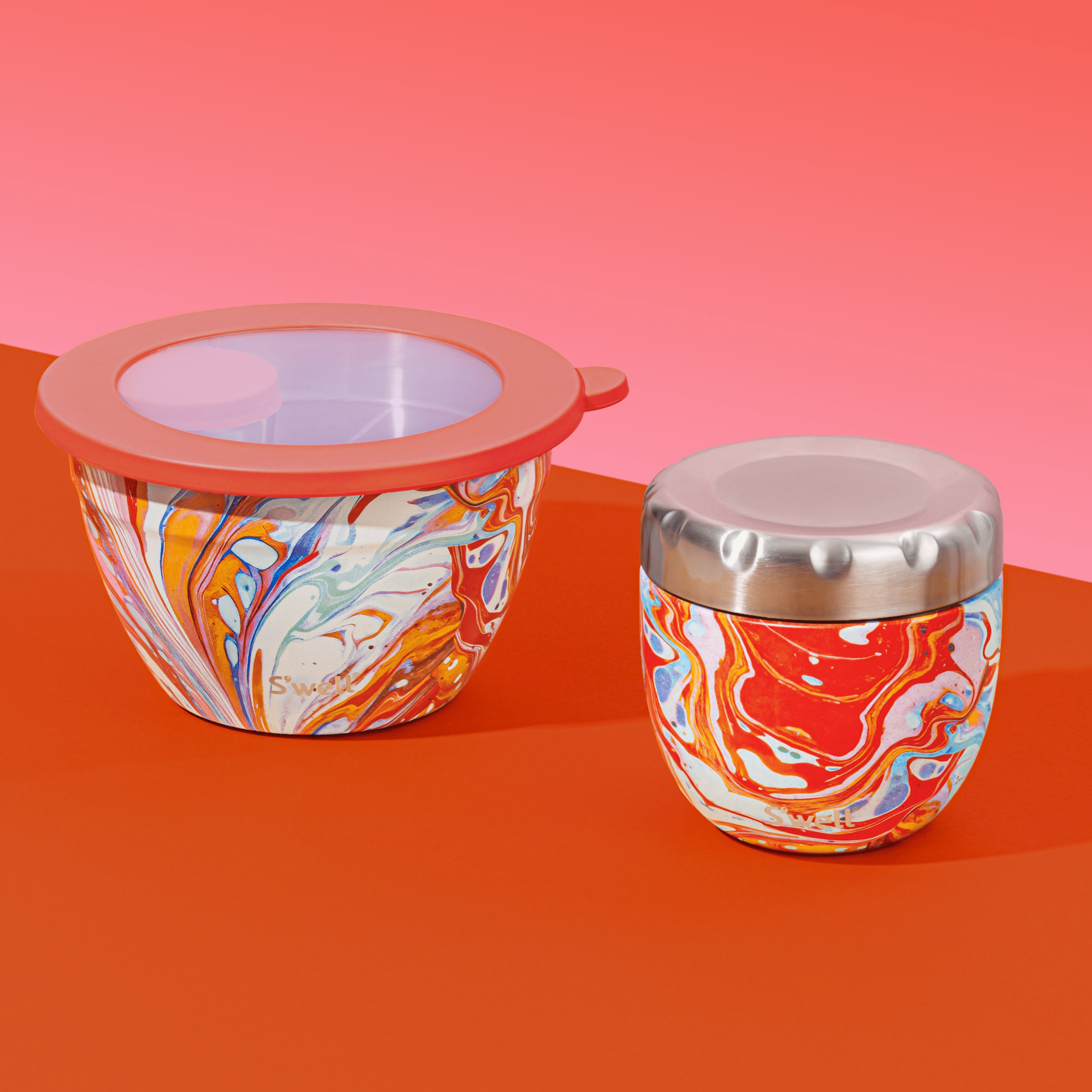 Salad Bowl Kit | 64oz Marble Swirl