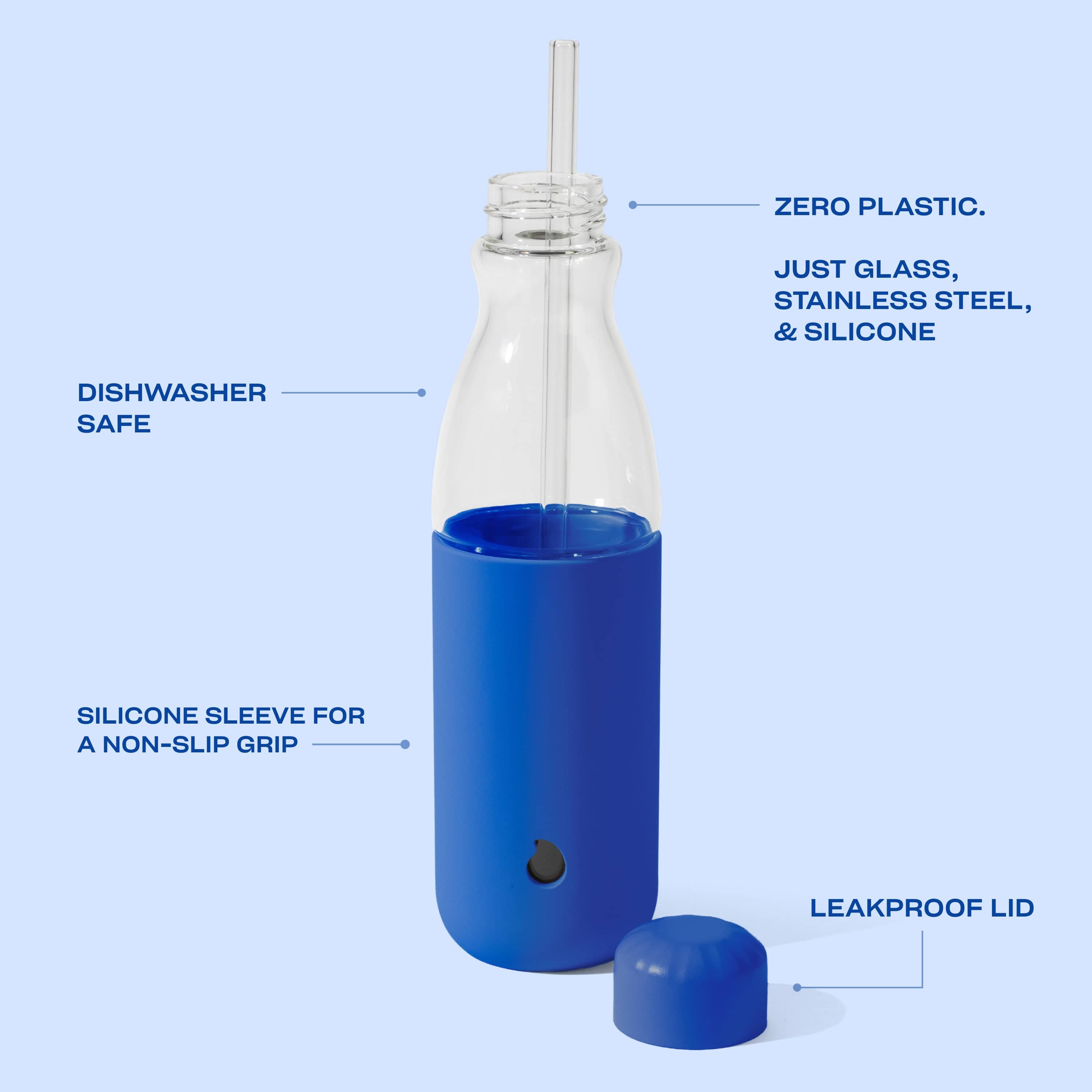 Glass Original Bottle | 18oz Cobalt Glow