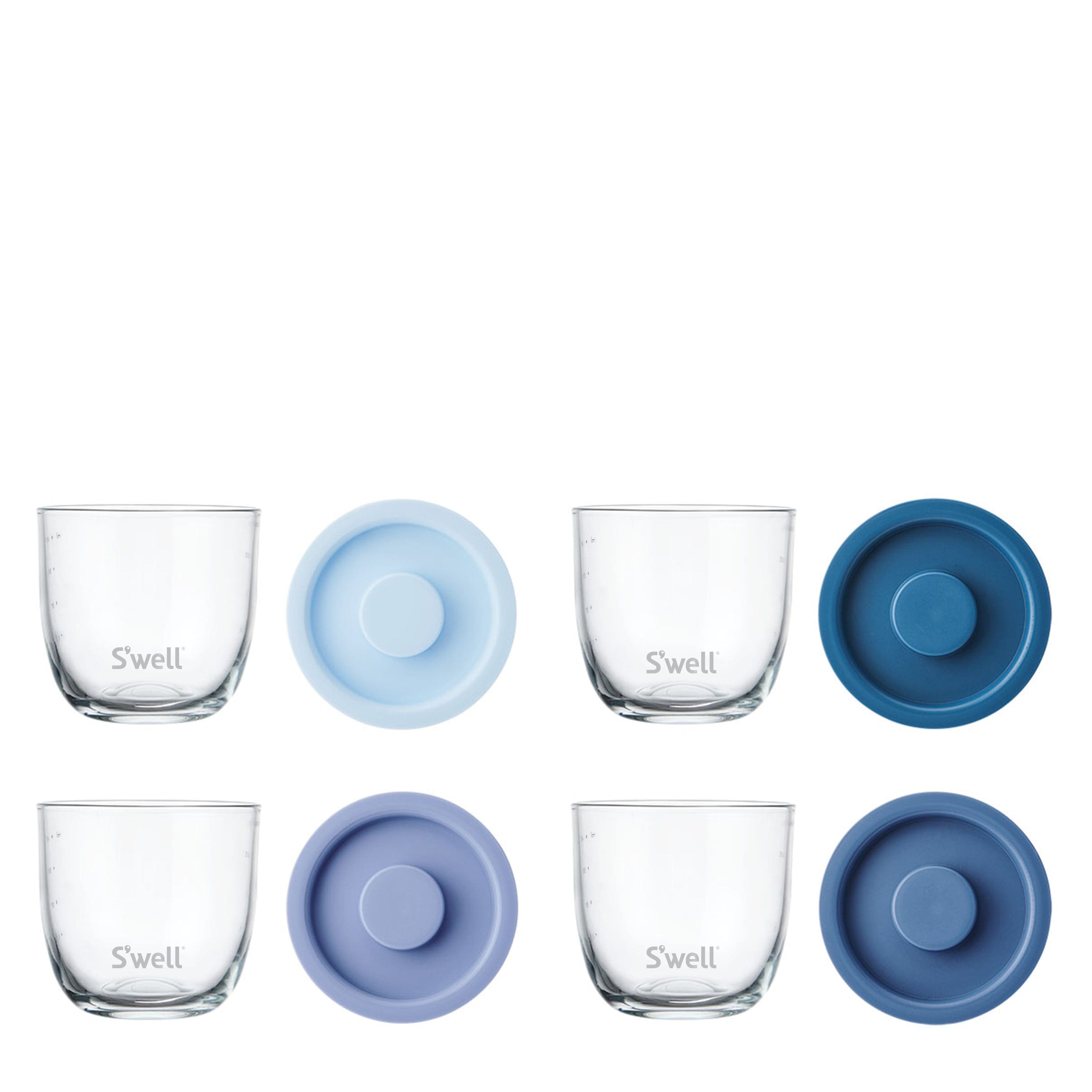 Glass Prep Bowl Set | 16oz Coastal Blues