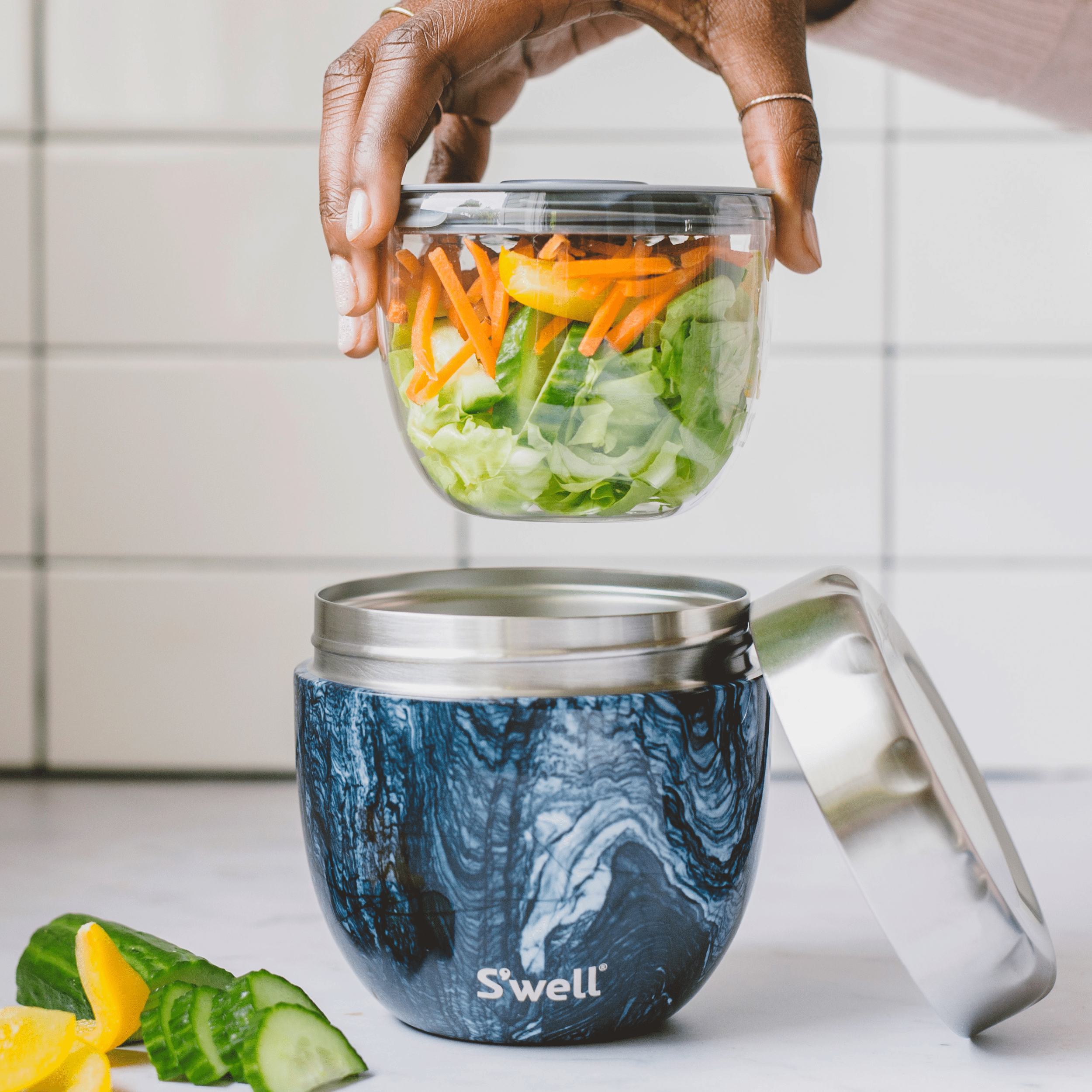 S'well Eats™  | 21.5oz Azurite Marble