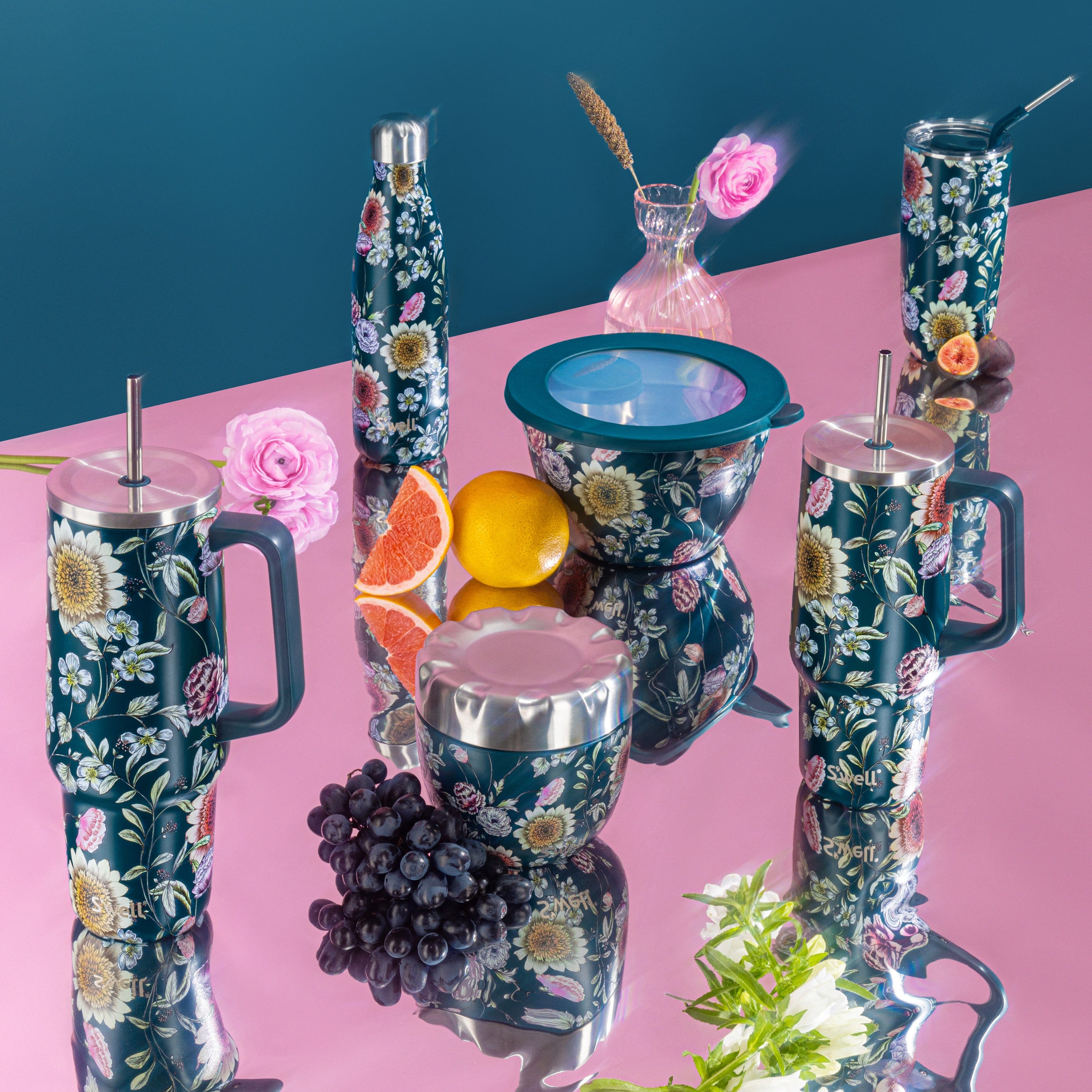 Salad Bowl Kit | 64oz Midnight Botanical