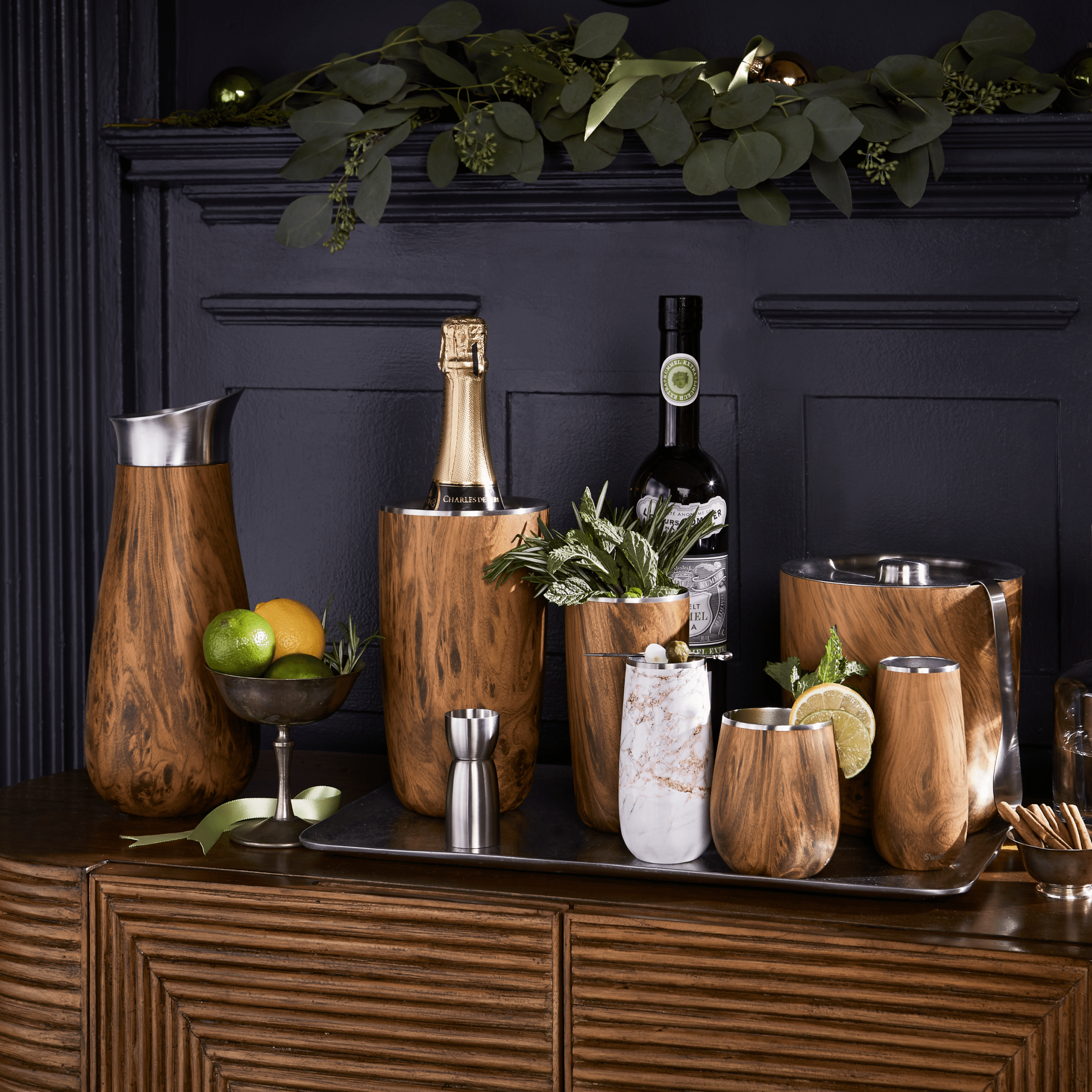 Wine Chiller | 25oz Teakwood